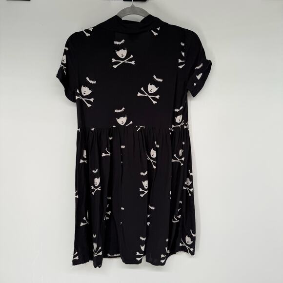 Dolls Kill X Emily The Strange Death Becomes You Shirt Dress Womens Sz XXS Black - Picture 3 of 9
